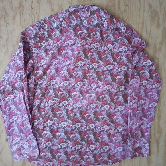 John Lennon Floral Flowers Button Down Shirt - Picture 4 of 5